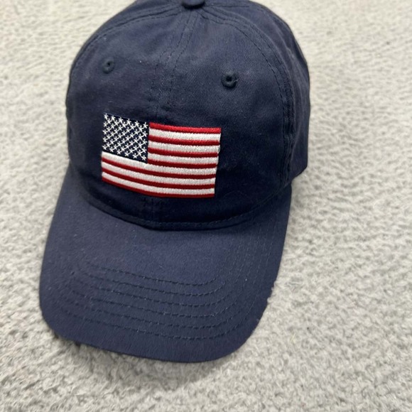 Flag Hat Cap Mens One Size Strapback Patriats Patriotic USA Stars Stripes - Picture 2 of 10